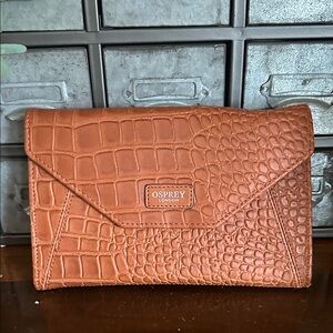 OSPREY LONDON LUXURY ALLIGATOR CLUTCH EXCELLENT